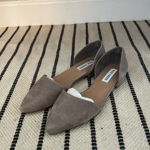 Steve Madden New Grey Suede Leather Flats 7.5